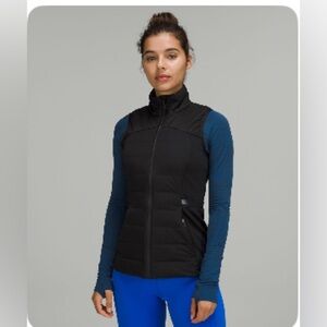 Lululemon Down For It All Black Vest with Stand-Up Collar - Like New Condition!